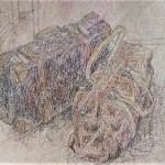 Waiting-Room-Crayon-on-paper-37-x-28-cm